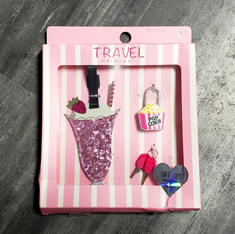 Pink Popcorn & Milkshake Primark Travel Set